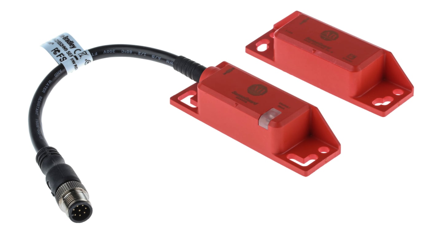 Interruttore di sicurezza RFID Allen Bradley Guardmaster 440N-Z21SS2HN9, 24V cc, custodia plastica, grado di protezione IP69K.