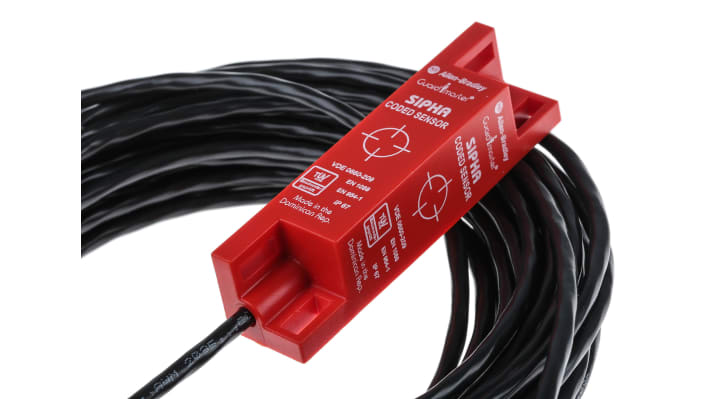 Interruttore di sicurezza magnetico Allen Bradley Guardmaster 440N-S32017, contatti 1NC/1NO, grado di protezione IP67, cavo 10 m.