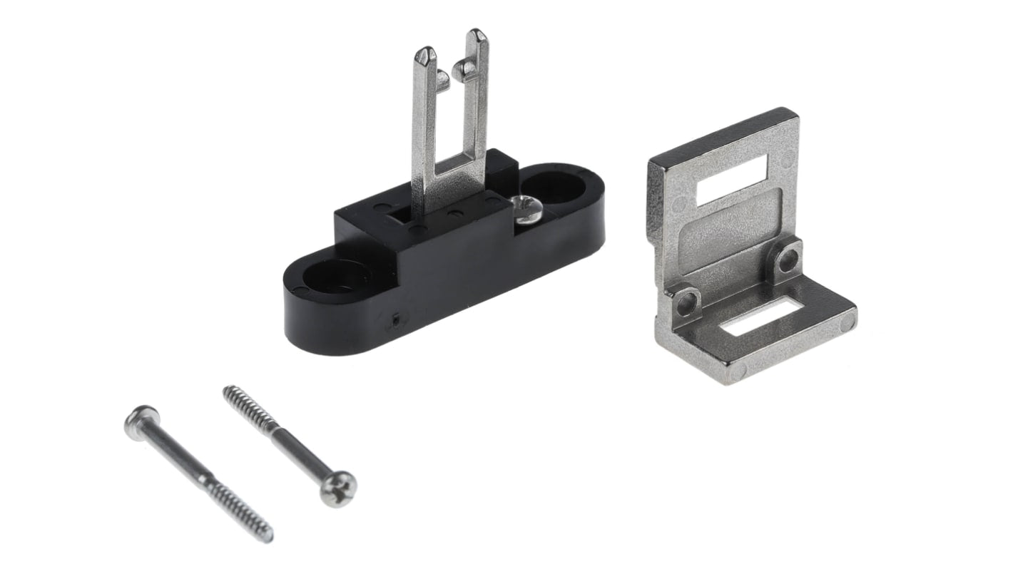 Attuatore semi-flessibile Allen Bradley Guardmaster 440K-A21030 in acciaio inox, progettato per interruttori di sicurezza in spazi ristretti.
