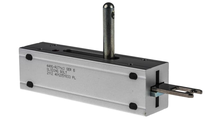 Attuatore di interblocco di sicurezza Allen Bradley Guardmaster 440G-A27163 in acciaio inox, azionamento manuale, dimensioni 3,3 x 1,57 x 5,51 pollici.