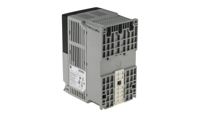 Allen Bradley 22A-D8P7N104, inverter trifase 3,7 kW, montaggio su guida DIN, dimensioni 180x100x136 mm, comunicazione ModBus.