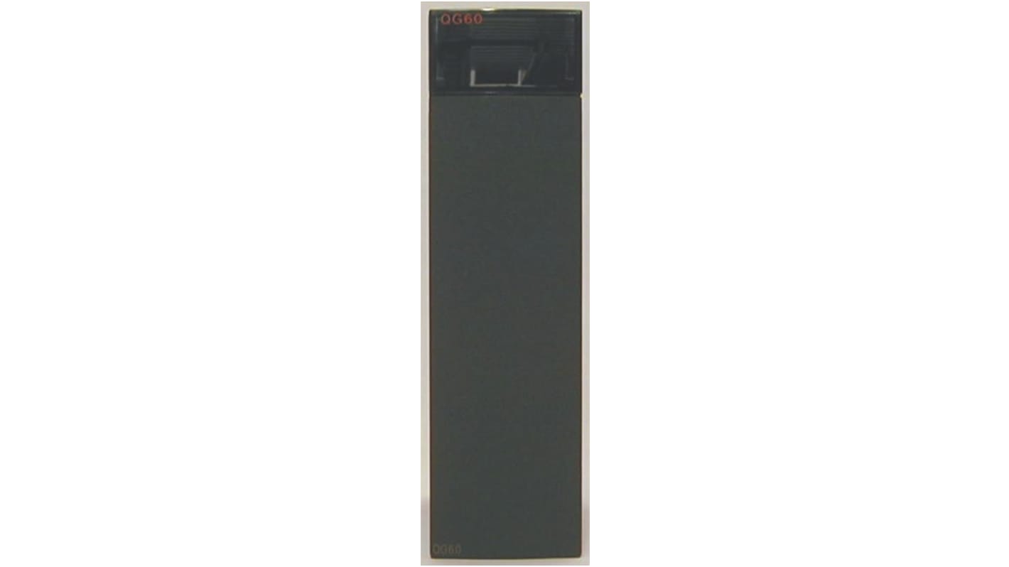 Coperchio per modulo cieco PLC Mitsubishi Electric QG60, dimensioni 90x98x27,4 mm, protegge slot vuoti nel sistema PLC serie Q.