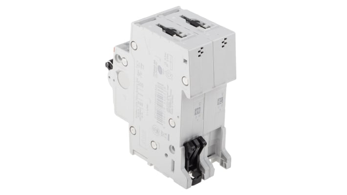 Interruttore magnetotermico ABB S202M-C32, 2 poli, 32 A, montaggio su guida DIN, larghezza 35 mm, capacità di interruzione 10 kA.