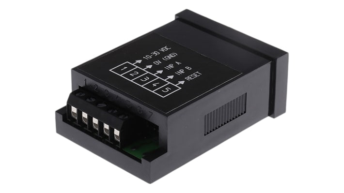 Contatore ore LED Kübler 6.52U.012.300, montaggio a pannello 45 x 22 mm, alimentazione 10-30 V c.c., intervallo 0.0001-999999.