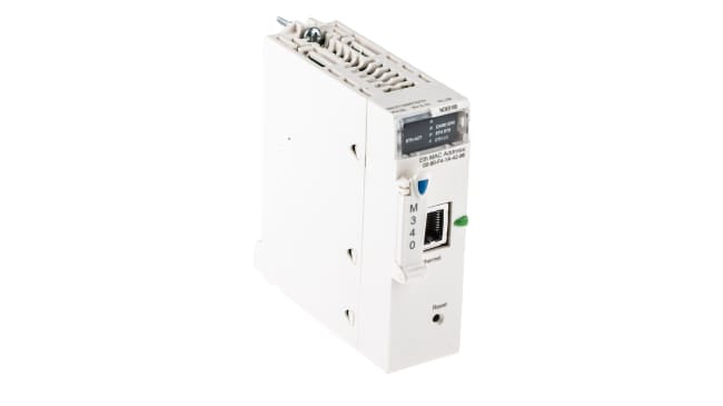 Schneider Electric BMXNOE0100 Modulo Ethernet per Modicon M340. Integrazione ottimale, memoria Flash preformattata e LED di segnalazione. Ideale per automazione industriale.