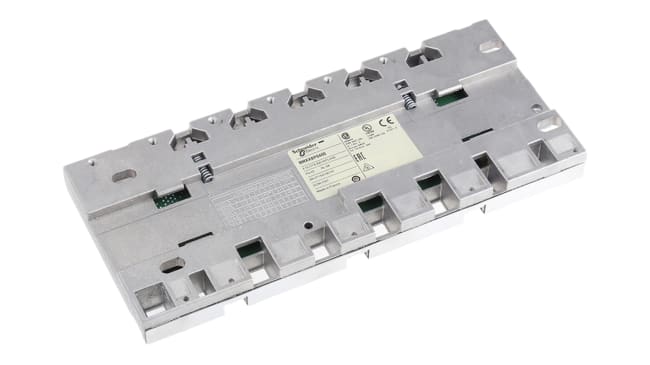 Backplane Schneider Electric - BMXXBP0400 per Modicon M340, guida DIN. Distribuzione alimentazione e segnali, supporto Hot Swap.