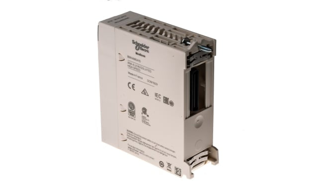 Modulo I/O PLC Schneider Electric BMXAMI0410 per Modicon M340, 24V CC, 4 ingressi analogici - Conversione rapida e precisa dei segnali per l'automazione industriale.