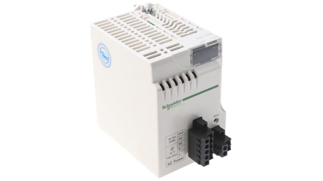 Alimentatore PLC Schneider Electric BMXCPS2000 per Modicon M340, corrente 2,5 A, protezione IP20. Ideale per automazione industriale.