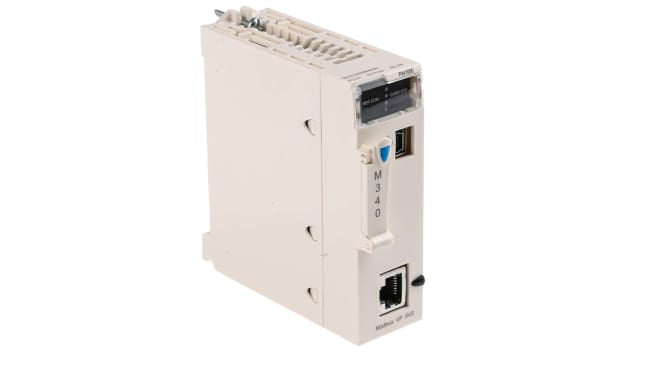 Schneider Electric - BMXP341000 Modulo processore Modbus seriale per Serie M340 - Consumo corrente 72 mA, RAM 2 Gb, porte RJ45, RS232 ed Ethernet. Ideale per automazione industriale.