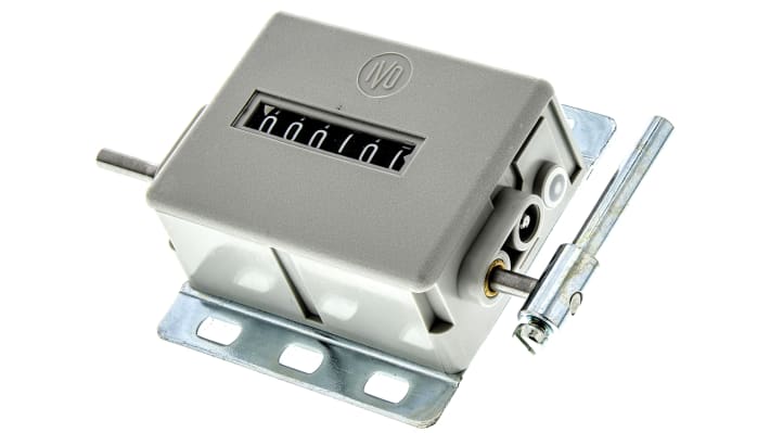 Contatore meccanico Baumer H 300.010A01A per applicazioni industriali, con controllo leva e conteggio per corsa.