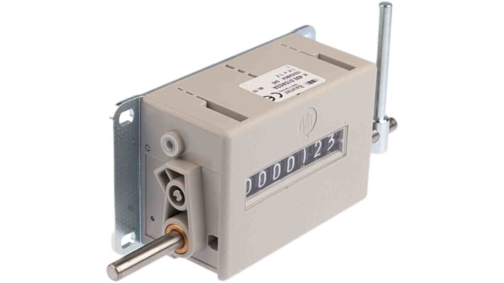 Contatore meccanico Baumer H 400.010A02A a 7 cifre, montaggio superficiale, reset manuale, angolo di corsa 38-60 gradi.