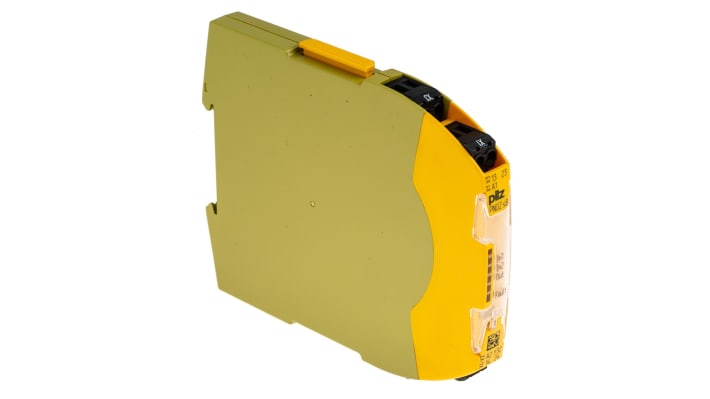 Modulo d'uscita Pilz 750108 PNOZsigma, 24 V dc, 2NO, 3 uscite, dimensioni 98 x 12.5 x 120 mm, montaggio su guida DIN.