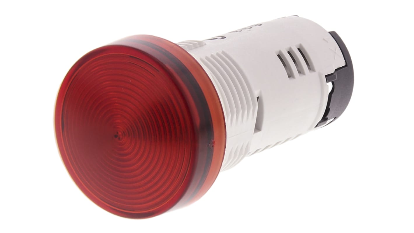 Lente per spia LED Schneider Electric XB7EV04BP, 24V, Rosso, Montaggio a pannello. Ideale per sistemi di controllo industriali.