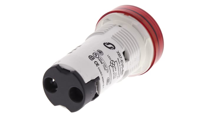 Lente per spia LED Schneider Electric XB7EV04BP, 24V, Rosso, Montaggio a pannello. Ideale per sistemi di controllo industriali.