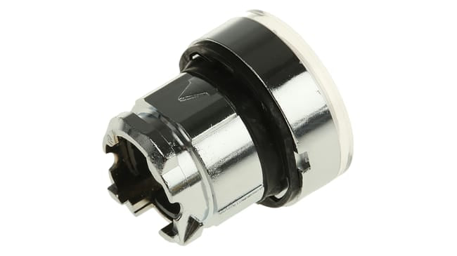 Attuatore pulsante ritorno a molla Harmony XB4, Bianco - Schneider Electric ZB4BA18: robusto e versatile per pannelli di controllo e automazione industriale.