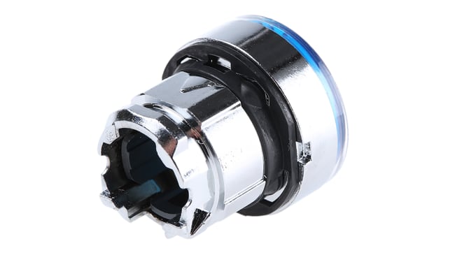 Attuatore pulsante Schneider Electric ZB4BA68, rotondo, blu, diametro foro 22mm, protezione IP66/IP67/IP69K, attivazione a pulsante, senza illuminazione.