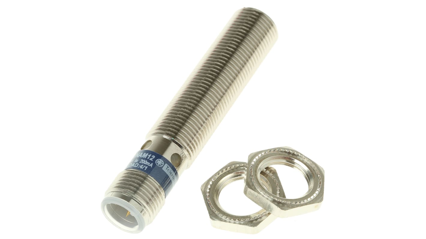Sensore di prossimità induttivo Telemecanique XS612B1NAM12, M12, NPN, rilevamento 4mm, IP67 - Ideale per applicazioni industriali.