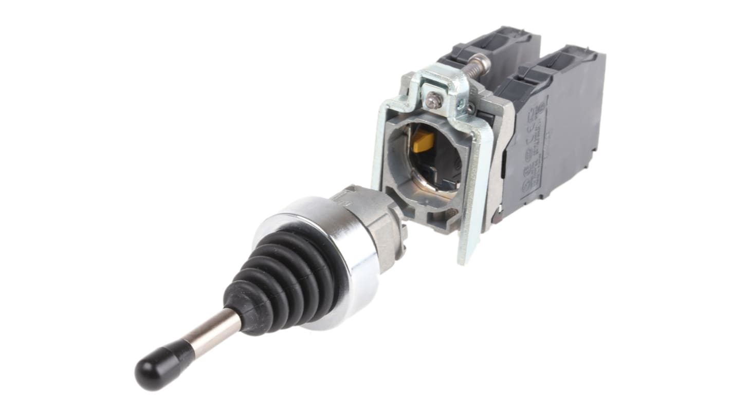Interruttore joystick Schneider Electric XD4PA14, Serie XD4 PA con Collare in Metallo, 2-3 Direzioni, IP66, Assi 4.