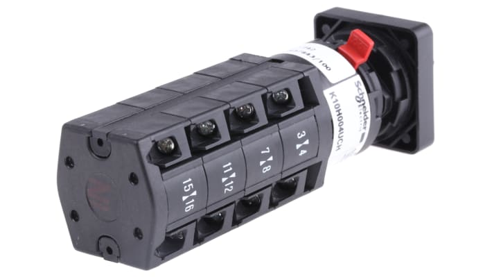 Interruttore a camma Schneider Electric K10H004UCH, 10 A, montaggio Ø 16/22 mm, operante da -20 a +55 °C.