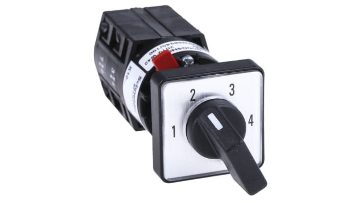 Interruttore industriale a camma Schneider Electric K10D004NCH, 10A, Ø16/22mm, -20/+55°C. Monopolare, 4 posizioni, contatti a interruzione lenta.
