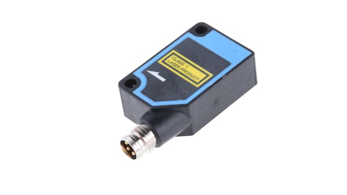 Sensore fotoelettrico rettangolare Sick WT100L-E2241, rilevamento fino a 450 mm, uscita NPN, montaggio a pannello, IP65.