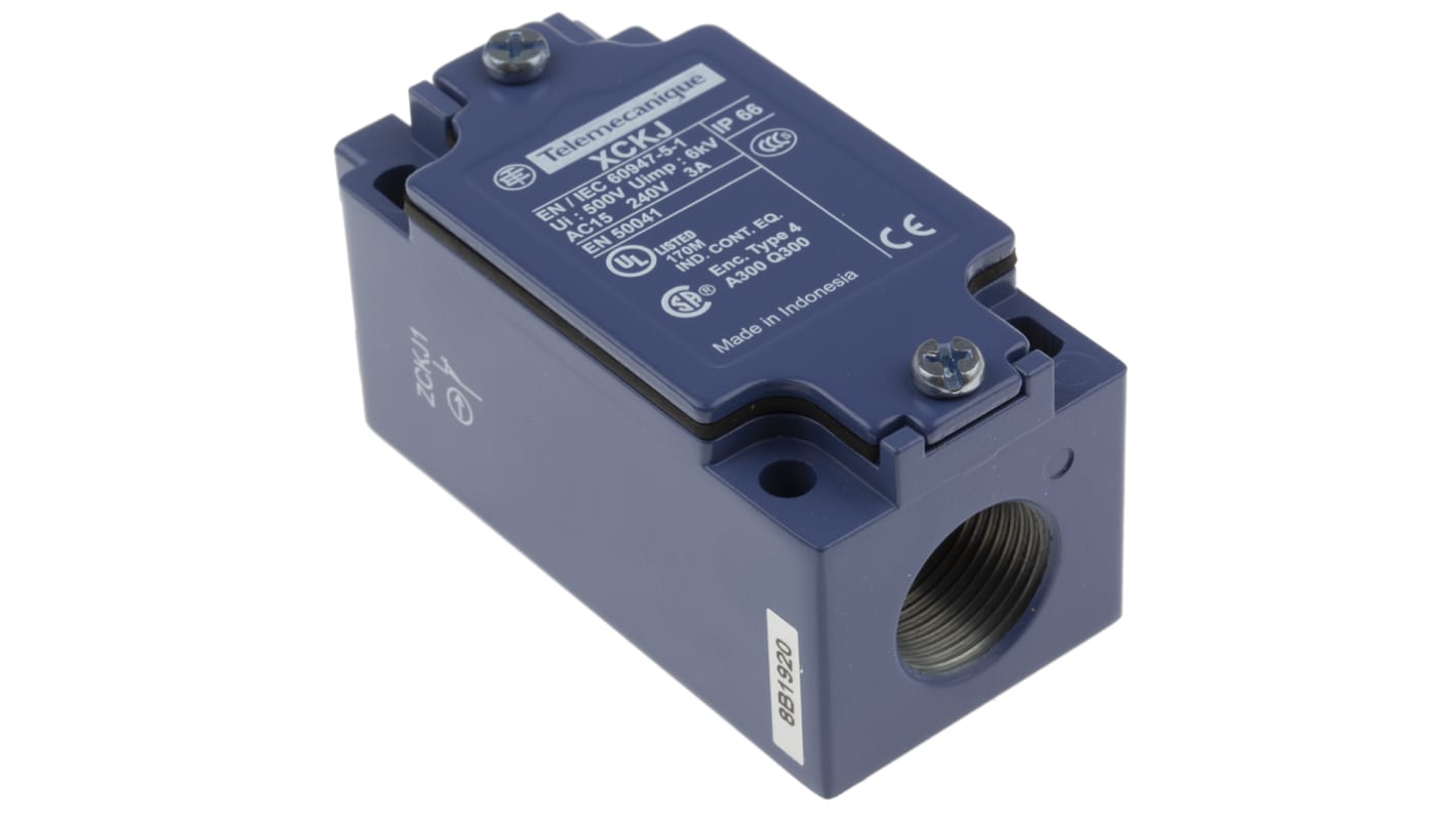 Interruttore di fine corsa Telemecanique XCKJ10541, Leva, NO/NC, 600V, 10A, IP66 - Ideale per scale mobili e movimentazione materiali.