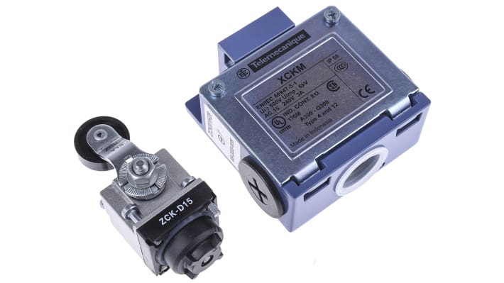 Interruttore di fine corsa Telemecanique XCKM115H29 Leva NO/NC 240V 10A IP66 - Affidabile e preciso per applicazioni industriali.