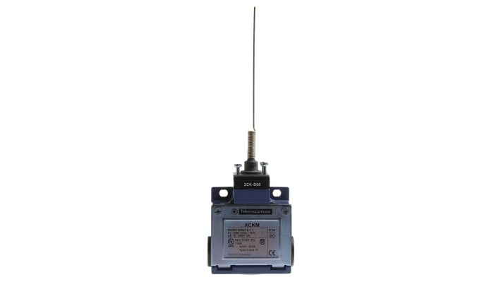 Interruttore di fine corsa Telemecanique Sensors XCKM106H29, configurazione NO/NC, grado di protezione IP66, dimensioni 64mm x 30mm x 63mm.