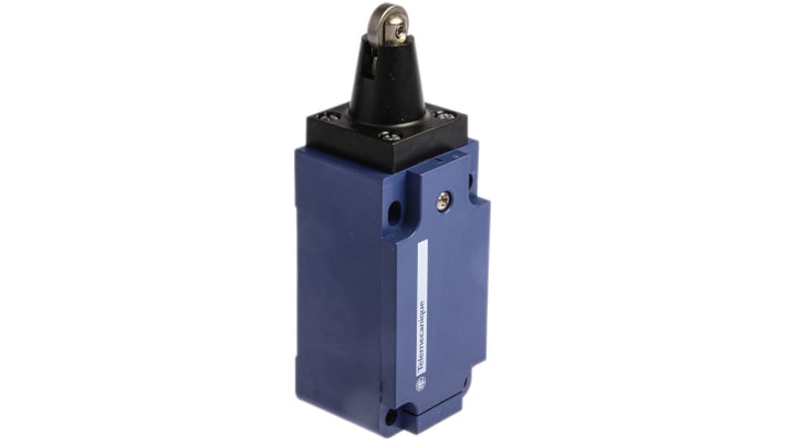 Interruttore di fine corsa Telemecanique Sensors XCKS102H29, stantuffo NO/NC, IP65, 240V, 3A, dimensioni 72.5mm x 40mm x 36mm.