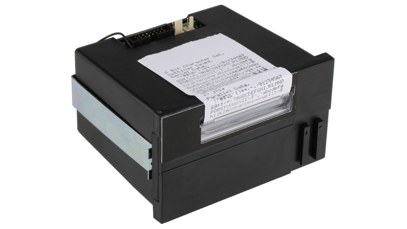 Stampante da pannello Able Systems AP25-24-RS, risoluzione 144 punti/linea, larghezza carta 57,5 mm, custodia in policarbonato.