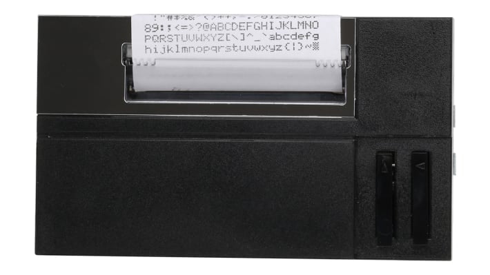 Stampante da pannello Able Systems AP25-24-RS, risoluzione 144 punti/linea, larghezza carta 57,5 mm, custodia in policarbonato.