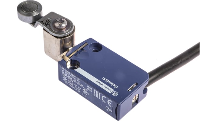 Interruttore di fine corsa Telemecanique Sensors XCMD2116L1: Leva NO/NC, 240V, 1,5A, IP66/IP67/IP68. Miniaturizzato con riduzione del 40% nei tempi di collegamento.