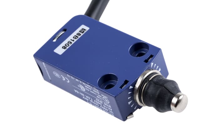 Interruttore di fine corsa Telemecanique Sensors XCMD2111L1, attuatore a stantuffo NO/NC, dimensioni 50mm x 30mm x 16mm, protezione IP66/IP67/IP68.