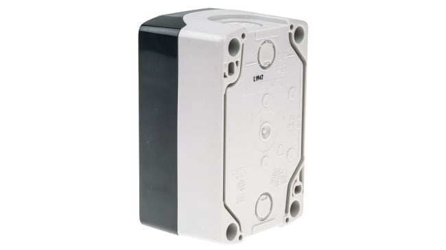 Pulsante di controllo Schneider Electric XALD214, IP66/IP67/IP69K, 6A, diametro foro 22mm, attuazione a molla, dimensioni 74x68x66mm.