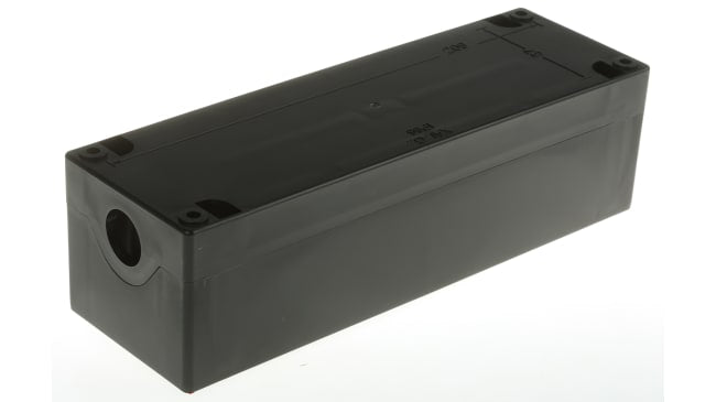 Scatola per pulsante Schneider Electric XALG05, 5 fori da 22 mm, grado di protezione IP 66/IP 69K, colore nero, resistente a calore e sostanze chimiche.