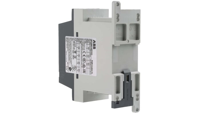 ABB 1SFA896106R7000, avviatore soft-start 3 fasi, potenza 5,5 kW, corrente 12 A, dimensioni 45x114x140 mm, grado di protezione IP20.