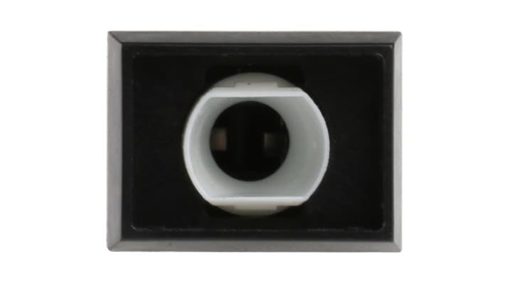 Interruttore a pulsante luminoso momentaneo SPDT Saia-Burgess, montaggio a pannello, colore grigio, profondità 45 mm.