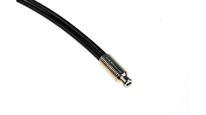 Sensore a fibra ottica Omron E32DC200, alimentazione 12-24 V c.c., grado di protezione IP67, lunghezza cavo 2 m.