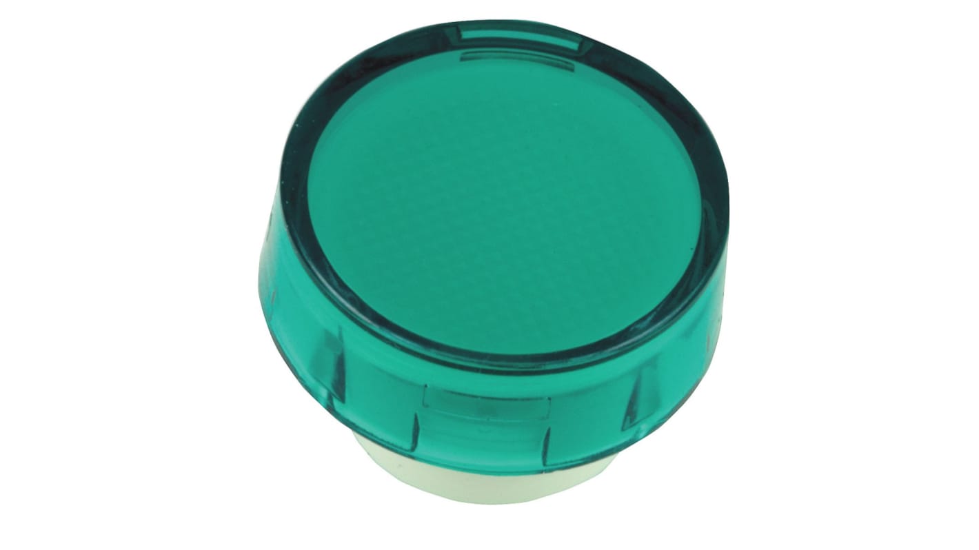 Lente pulsante rotonda verde Saia-Burgess 565211-605 per Serie TP2, montaggio a pannello, grado di protezione IP67.