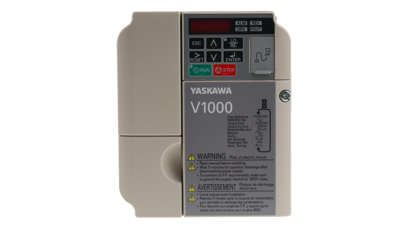 Inverter Omron V1000 VZA41P5BAA, 1,5 kW, 400 V c.a., 3 fasi. Controllo vettoriale, elevata coppia di avviamento, comunicazione avanzata. Per motori in c.a.