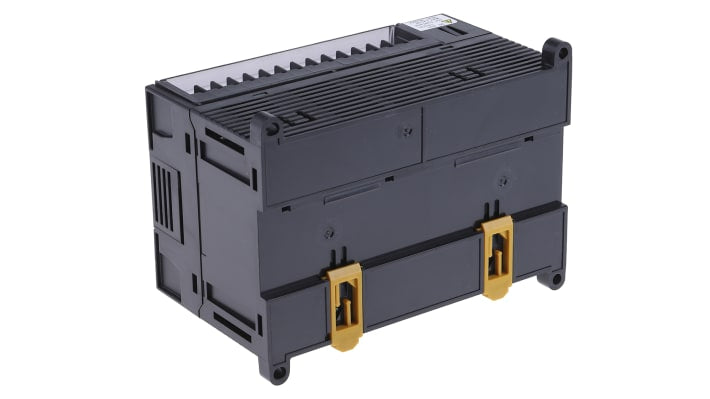 Omron CP1L-M40DR-A, CPU PLC con 40 I/O, montaggio su guida DIN, dimensioni 150 x 110 x 85 mm, alimentazione 85-264 V.