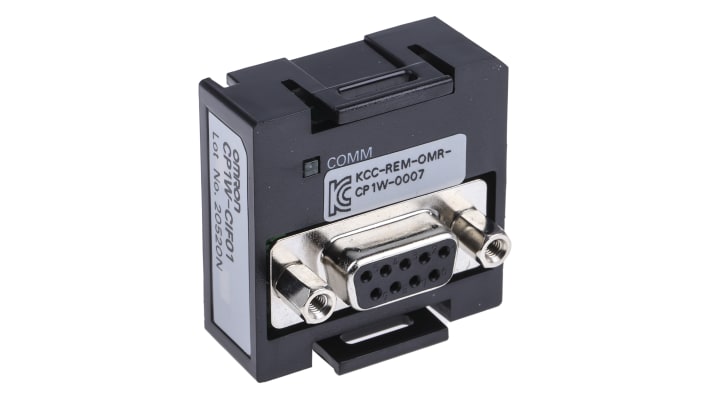 Modulo di espansione Omron CP1W-CIF01 per PLC serie CP1E, con connettività Ethernet e I/O ad alta velocità. Dimensioni 35,9 x 13,5 x 37,3 mm.