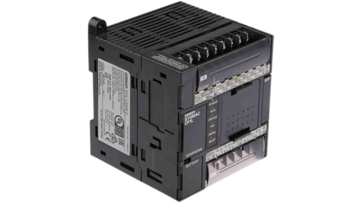 Omron CP1L-L20DR-D, CPU PLC con 20 I/O, montaggio su guida DIN, dimensioni 86 x 110 x 85 mm, interfaccia USB.