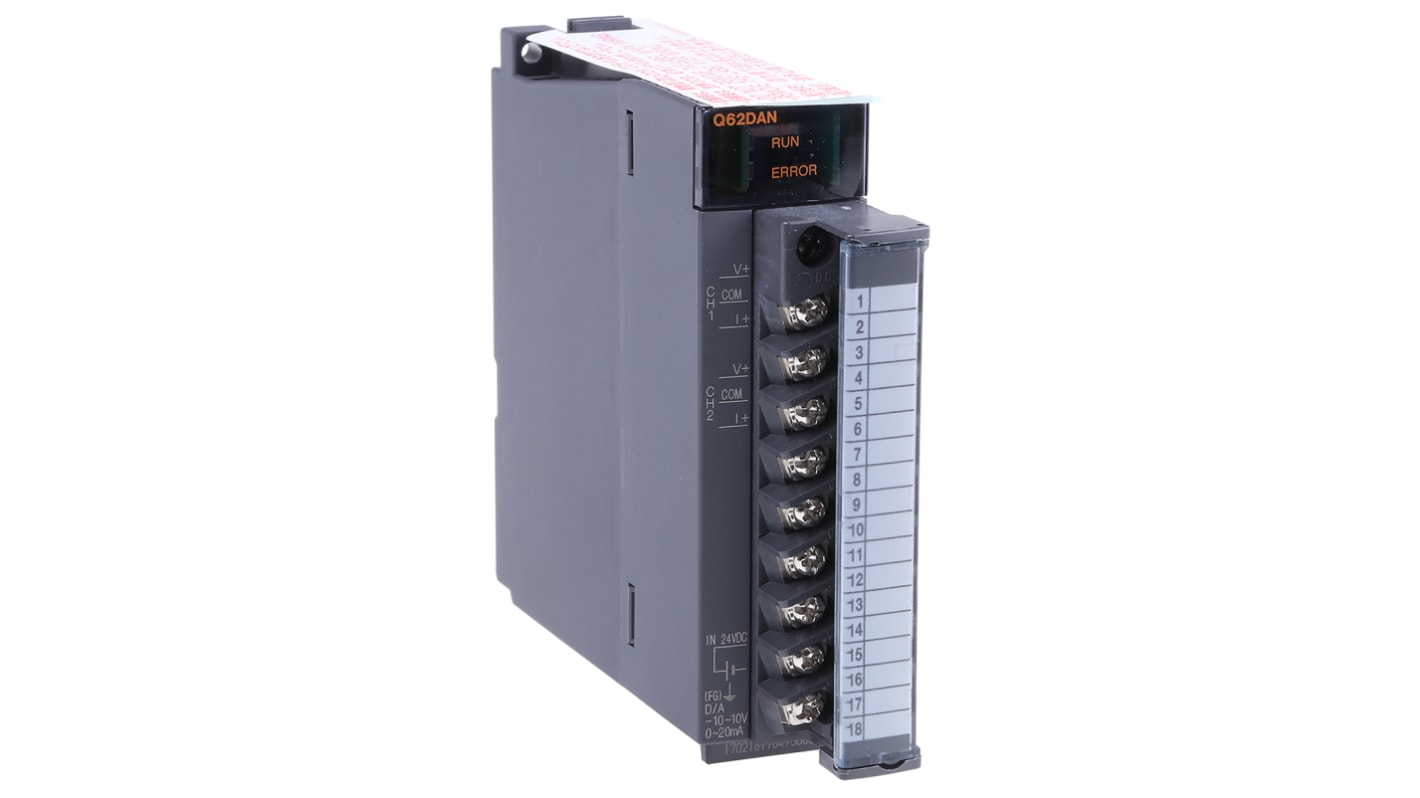Modulo I/O digitale Mitsubishi Electric Q62DAN, 2 canali, 16 bit, 98 x 27,4 x 90 mm, per serie MELSEC Q.