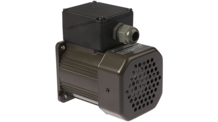 Motore c.a. trifase asincrono Panasonic M9MZ60GK4CGA, 60 W, 400 V, 1325 giri/min, dimensioni 140,5 x 90 x 90 mm.