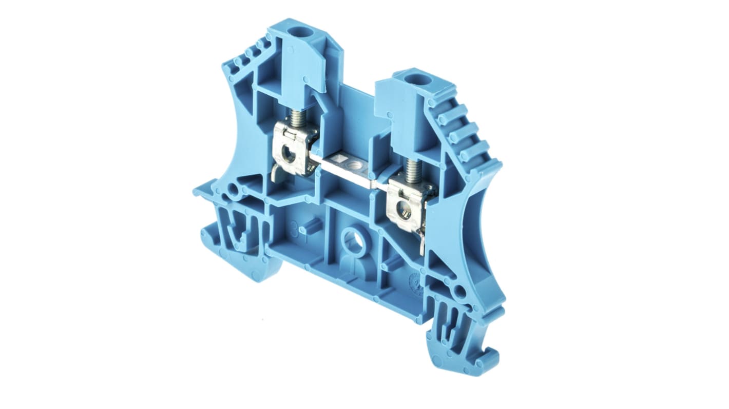 Morsettiera passante Weidmuller Blu, Serie W, 24A - 1020080000: collegamenti a vite e innesto, resistenza a sovratensioni, temperatura -50°C/+120°C. Ideale per applicazioni industriali.
