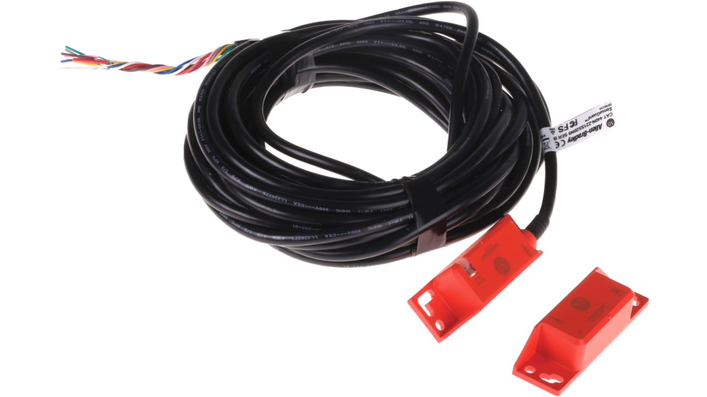 Interruttore di sicurezza RFID Allen Bradley Guardmaster 440N-Z21SS2BN9, 24V cc, 10 m, categoria di sicurezza 4, IP69K.