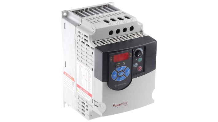 Allen Bradley 22F-A011N113, inverter monofase 2,2 kW, 240 V, 11 A, montaggio a pannello, dimensioni 174x100x136 mm.