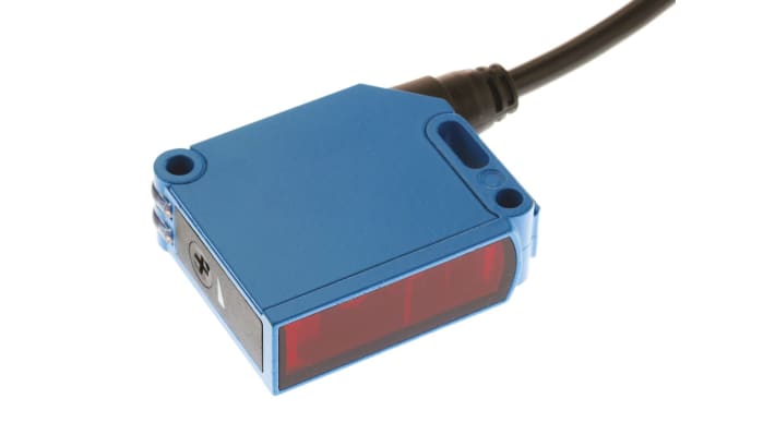 Sensore fotoelettrico Sick WTB12-3P1111, uscita PNP, custodia metallica, grado di protezione IP66/IP67/IP69, montaggio flessibile.