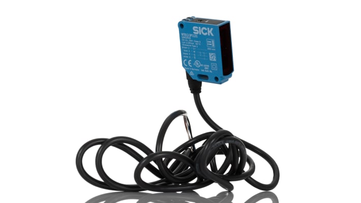 Sensore fotoelettrico rettangolare Sick WTB12-3P1131, rilevamento 20-350 mm, montaggio a pannello, IP69K, tecnologia LED.